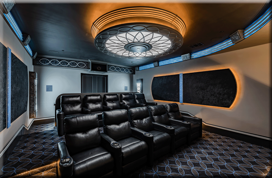 Picture Of Chelshire Home Theater Back Wall