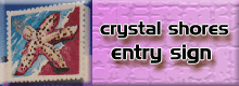 shortcut to Crystal Shores Entry Sign
